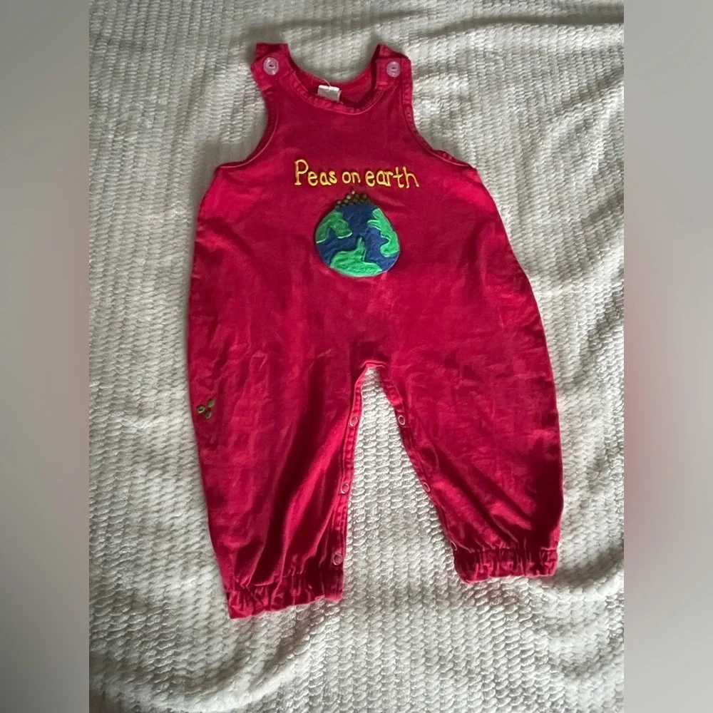 GK Red Kids Bodysuit with Earth Design